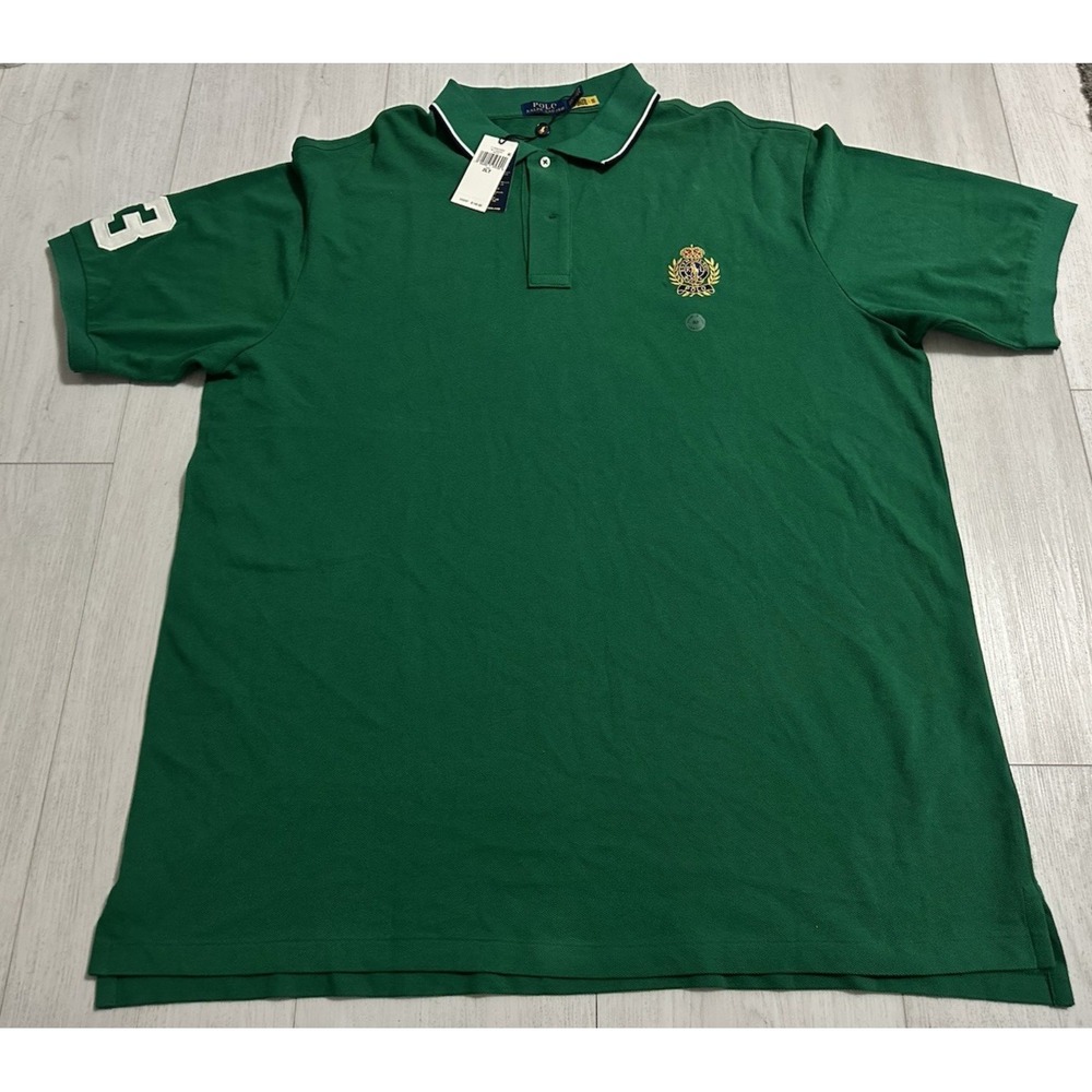 NWT Polo Ralph Lauren Men's Crest Mesh‎ Polo Shirt Green Sz 2XLT $148